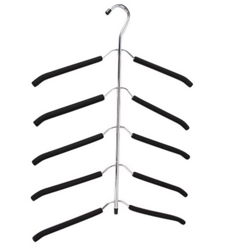 Multilayer Fish Bone Shape Stainless Steel Clothing Storage Racks Clothes Hanger Storage Holder Wardrobe Laundry Drying Rack