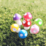 XBJ001 Mini 10 pcs Mushroom Garden Ornament Resin Crafts Decor Mushrooms Terrarium Figurines Fairy Garden Party Garden