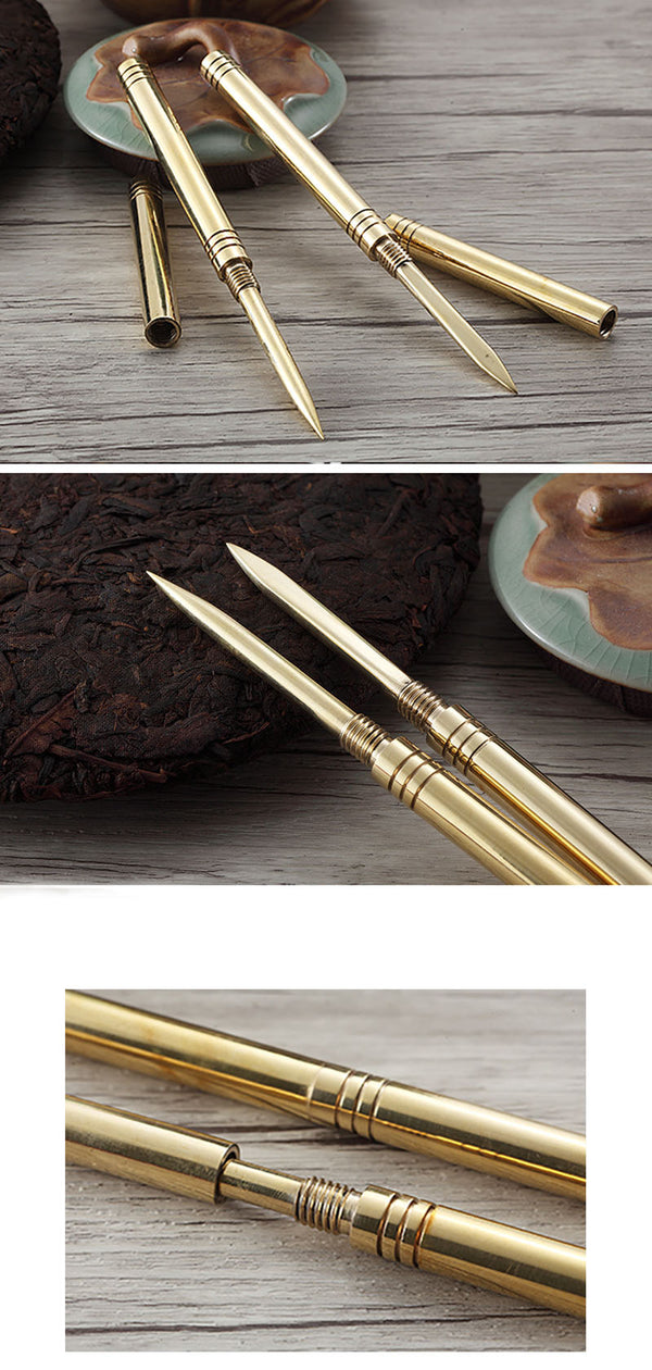 pure copper pu er tea needle pu erh puer tea knife tray tea box accessories 1pc