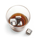 4PCS Newest Whiskey Stainless steel Stones Whisky ice cooler Ice Cubes for wine Whiskey beer Bar household Wedding Gift