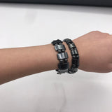 Adjustable Weight Loss Round Black Stone Magnetic Therapy Bracelet Health Care Luxury Slimming Product