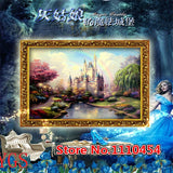 DIY Diamonds Embroidery Fairytale castle Landscape 5D Magic cube Round Diamond Painting Cross Stitch Kits Diamond Mosaic