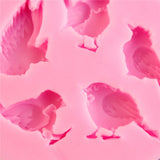 Silicone Cake Mold New Design 1PC 3D 5 Birds Cute Bird Chocolate Soap Mold Baking Cake Decoration Tool DIY Cake Moulds