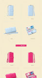 Women Wallet Leather Card Coin Holder Money Clip Long Clutch Phone Wristlet Trifold Zipper Cash Photo Famous Brand Female Purse