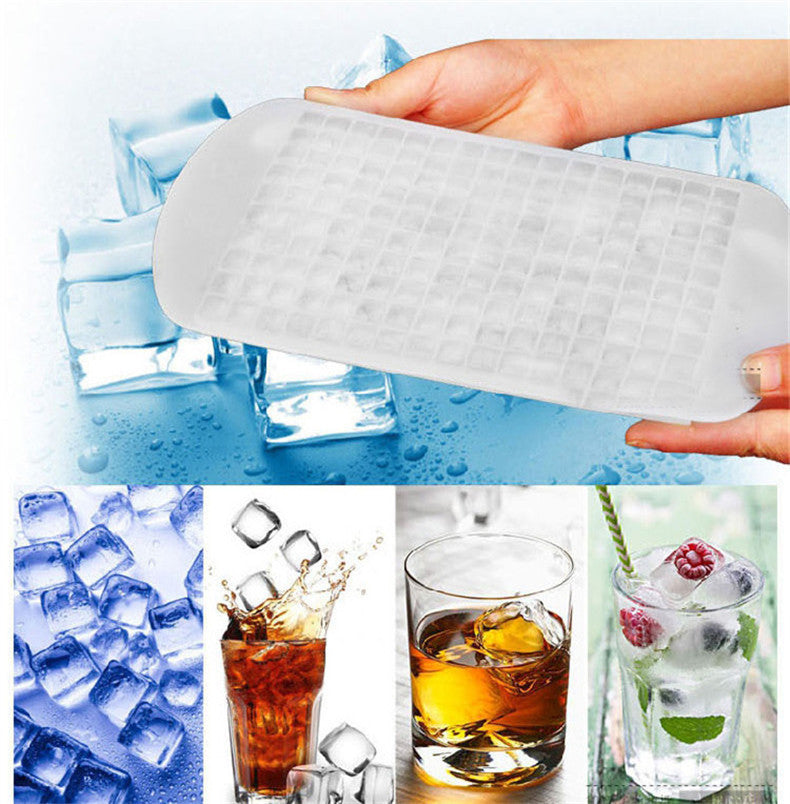 Square 1 pc 160 Holes Ice Mold Silicone 4 Colors Bar Drink Whiskey Sphere 160 grids Ice Mold DIY Ice Cube Tray Make