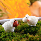 XBJ064 Landscape Mini 2pcs Cute Resin Crafts Decorations Simulation lovers sheep white sheep sheep goat