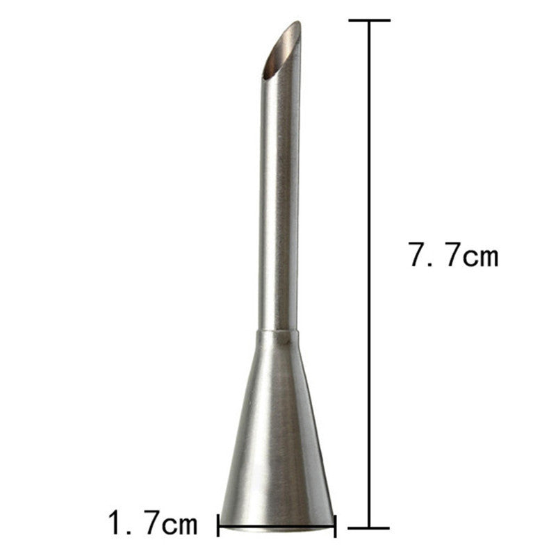 Stainless Steel 1 pc Puff Nozzle Tip Long Cake Decorating Tip Sugar Craft Icing Piping Pastry Tips Puff Syringe Machine