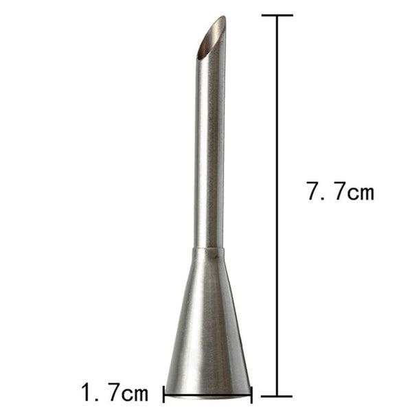 Stainless Steel 1 pc Puff Nozzle Tip Long Cake Decorating Tip Sugar Craft Icing Piping Pastry Tips Puff Syringe Machine