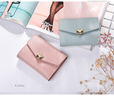 Tri-fold fashion wallet multi-card female purse High-quality PU leather Card & ID Holders women's handbags