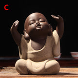 CJ278 Factory Outlets Lovely Buddha Tea Pet Monk Sand Tea Pet High Qulity Purple Tea Pet Tea Set Fitting Hand Decoration