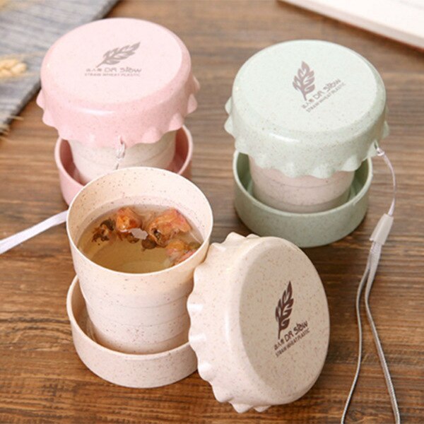 130ML Creative Folding Water Cups Boys Girls Outdoor Activities Telescopic Leak-proof Portable Water Travel Cup Drop Shipping