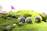 XBJ057 Miniature Hedgepig Set of 3pcs  Resin Hedgehog Figurine Garden Flower Pot Home Decoration