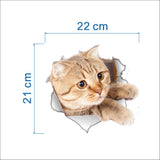 Cat PVC 3D Wall Sticker Waterproof Dog Wall Sticker For Kids Rooms Cat Switch Sticker Home Decor Living Room Freeshipping