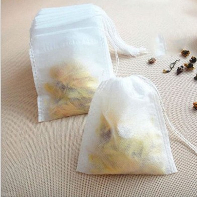 TemuTea New Tea bags 100 Pcs Lot 5.5 x 7CM Empty Tea Bags With String Heal Seal Filter Paper for Herb Loose Tea bag Clean Health