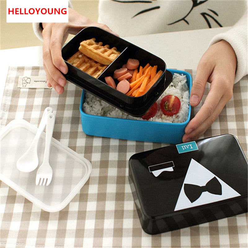 CJ006 Bento Boxes Japanese Style Lunchbox French romantic and lovely Microwave Dinnerware Sets Food Container Large Meal Box Main image