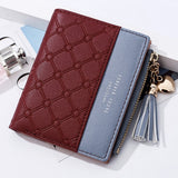Tassels Zipper&Hasp Women Wallet For Coin Card Cash Invoice Fashion Lady Wallets Small Purse Short Solid Female Clutch Carteras