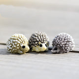 XBJ057 Miniature Hedgepig Set of 3pcs  Resin Hedgehog Figurine Garden Flower Pot Home Decoration