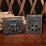 Crocodile pattern men's short wallet leisure wallet High-quality genuine leather Spring and summer new leather wallet