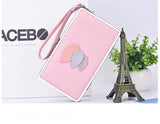 Tide leaf new long section of lychee pattern ladies wallet Korean casual lunch box clutch ladies' leather handbag purse