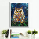 DIY 5D Partial Diamond Embroidery Owl Round Diamond Painting Cross Stitch Kits Diamond Mosaic Home Decoration