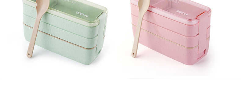 New Arrive 750ml Japanese Microwave Lunch Box Portable 3 Layer Bento Box Healthy Food Container Oven Dinnerware set