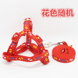 Adjustable Breathable Nylon Dog Harness and leash set Pet Vest Rope Dog Chest Strap Leash Set Collar Leads Harness for small dog