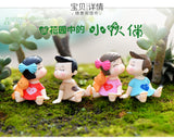 1pc micro landscape decoration DIY landscaping accessories material bow couple potted decoration couple decoration