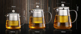 CJ262 Hot Sale Heat Resistant cup Kettle Teapot Flower Tea Set Pu'er Coffee Tea Pot Drinkware Set Stainless Steel Strainer