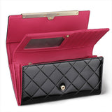Women's Wallets Women Cowhide Leather Wallet Luxury Design Ladies Party Clutch Patent Leather Purses Long Card Holder