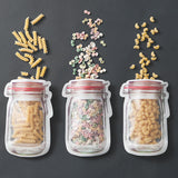 10 pieces Mason Jar Pattern Food Saver Storage Bags Set kitchen organizer Children's snacks Snacks fresh bags Food storage Bags