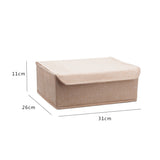 Washable Bra Underwear Storage Box With Cover linen Folding Cases Necktie Socks Underwear Clothing Organizer Container