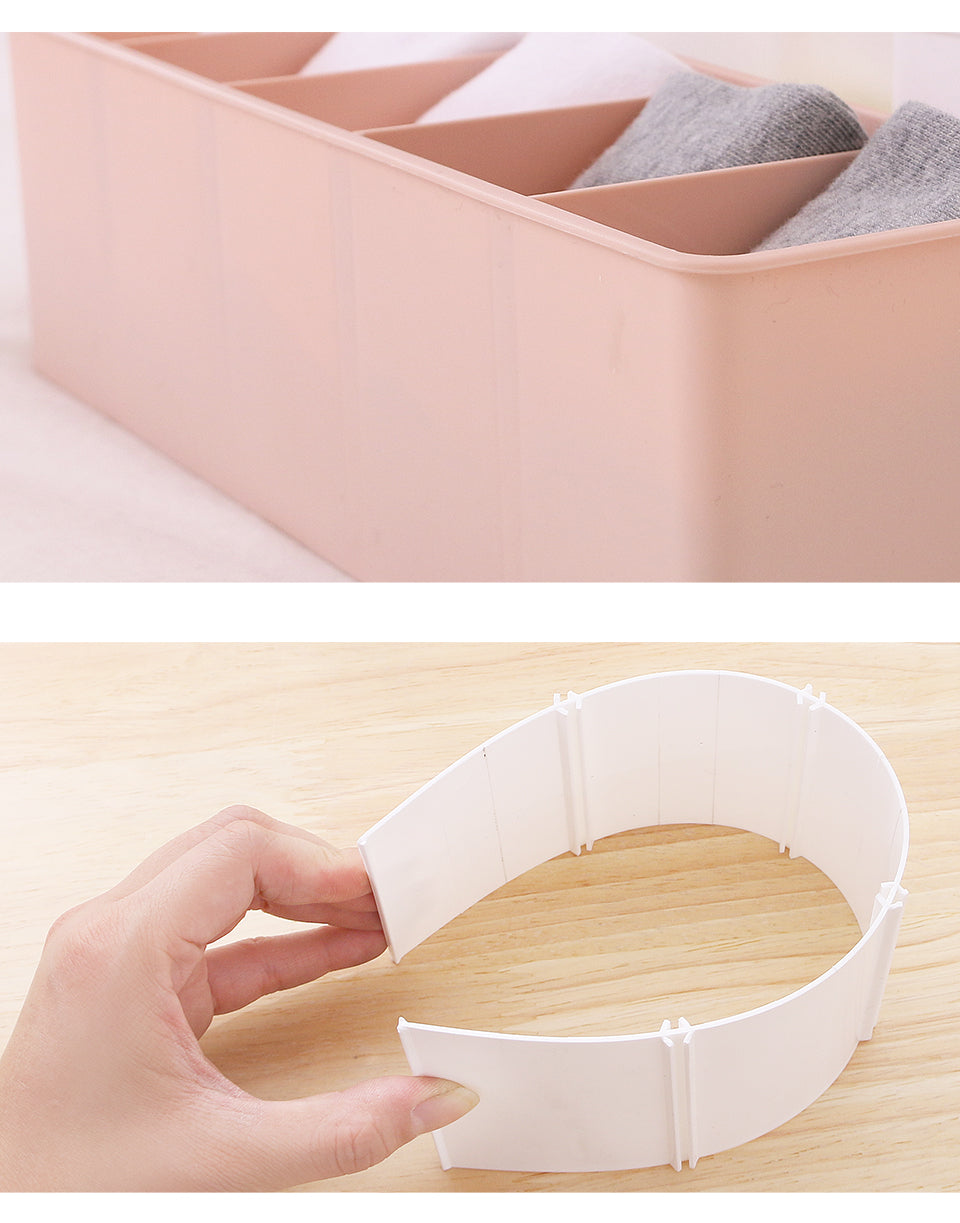 Multi-size Underwear Organizer Storage Can Adjust The Partition Drawer Closet Organizers Boxes For Bras Briefs Socks Ties Scarfs