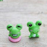XBJ049 Mini Artificial Frog 2Pcs  Decoration Accessories Fairy Garden Miniatures DIY Craft Micro Landscaping Decor for Garden