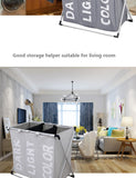 Collapsible Dirty clothes laundry basket Three grid bathroom laundry hamper Organizer home office metal storage basket