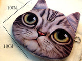 Coin Purses Wallet Ladies 3D Cat Dog Face Animal Change Money Bag Fashion Cute Small Zipper bag for Women Change Purse Pouch