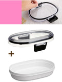School Lunch Containers Plastic Oval Children Lunch Box for Food Double Tiers Portable Creative Containers for Food Storage