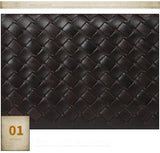 Leather men's woven wallet casual trendy long wallet fashion personality clutch High-quality genuine men's wallets