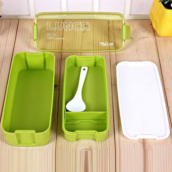 New Design 750ml Collapsible Portable Lunch Box Microwave Oven Lunch Bento Boxes Folding Lunchbox Eco-Friendly