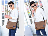 Canvas Leather Crossbody Bag Men Military Army Vintage Bags Shoulder Bag Casual Travel school Bags For Teenagers sac a dos bolsa