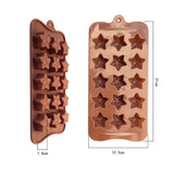 Romantic Star Shaped Grade  Silicone Chocolate Mold For The Kitchen Baking Cake Tools Environmental Protection
