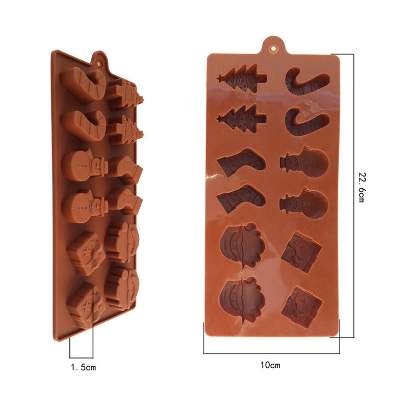 Food Grade Silicone Material,Christmas Tree,Stockings ,Snowman Shape For Chocolate Handmade Mold, Cake Tools Secondary image