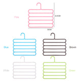 Five-layer drying racks multi-functional innovative hanger multi-storey scarf racks anti-slip pants folder
