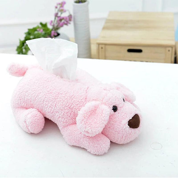 AsyPets Novelty Napkin Holder Cute Teddy Plush Doll Tissue Box Cover Dispenser