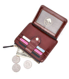 Anti-magnetic Creative RFID leather zipper purse PU leather clutch Card & ID Holders men's money clamps