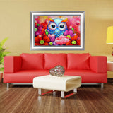 DIY 5D Full Diamond Embroidery The Cute Owl Round Diamond Painting Cross Stitch Kits Diamond Mosaic Home Decoration