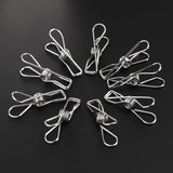 20pcs Multipurpose Stainless Steel Clips Clothes Pins Pegs Holders Clothing Clamps Sealing Clip Household Clothespin