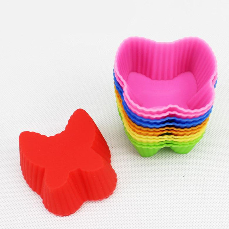 New 1Pc Butterfly Shape Silicone Muffin Cupcake Mold Case Bakeware Maker Mold Tray Baking Cup Liner Baking Molds