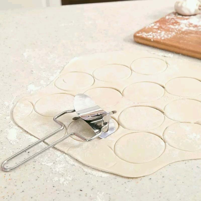 Stainless Steel Dough Press Dumpling Maker Mould Pie Ravioli Pastry Tools Circle Dumpling Wraper Cutter Making Machine