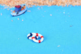 XBJ176 Mini 6pcs Swim ring decoration supplies moss micro landscape deco  Garden deco Creative handicrafts