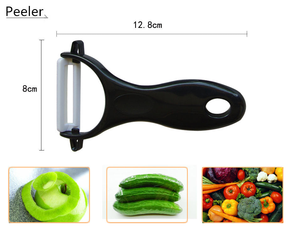 Super quality black blade Ceramic knife 3pcs Set 3 inch+5 inch+peeler +covers Ceramic Knife Sets Kitchen Knife